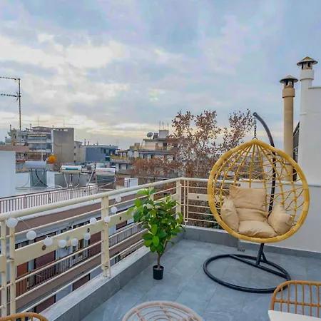 Pomegranate Luxury Penthouse Maisonette With Beautiful Terrace & Free Parking By Binobi ! * Θεσσαλονίκη